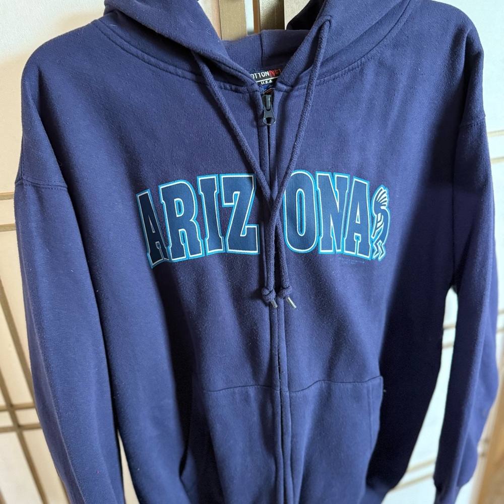 Purple Arizona Tourist Kokopelli Zip-up Hoodie - Women’s Large